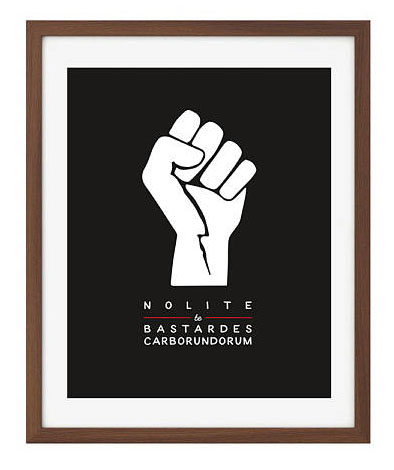 Handmaid's Tale %22Nolite te bastardes carborundorum” print by The Joyful Fox: cool feminist gifts