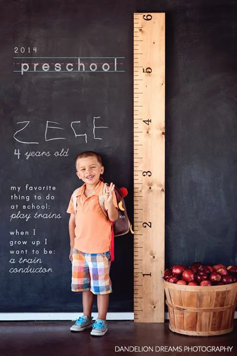 First day of school photos: Blackboard and Ruler Photos at Jonesing 2 Create