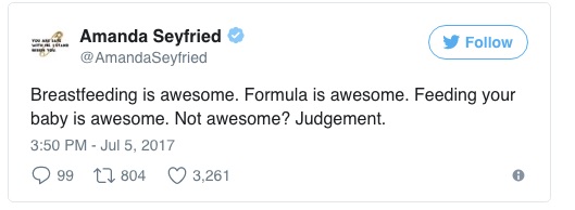 Mommy shamer clapbacks: Amanda Seyfried