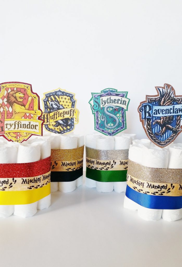 Harry Potter themed diaper cakes at Lil Lovebug Creations on Etsy