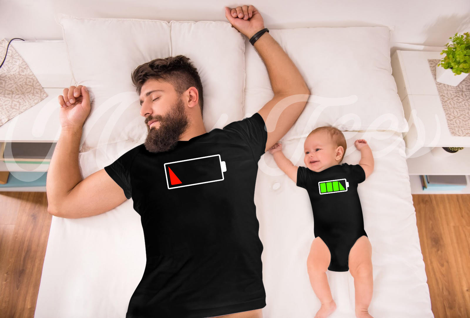 Daddy and me tees: Daddy and me battery tees | Many Tees Shop 