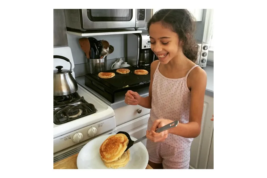 Rainy day indoor activities: pancakes for breakfast, lunch or dinner!