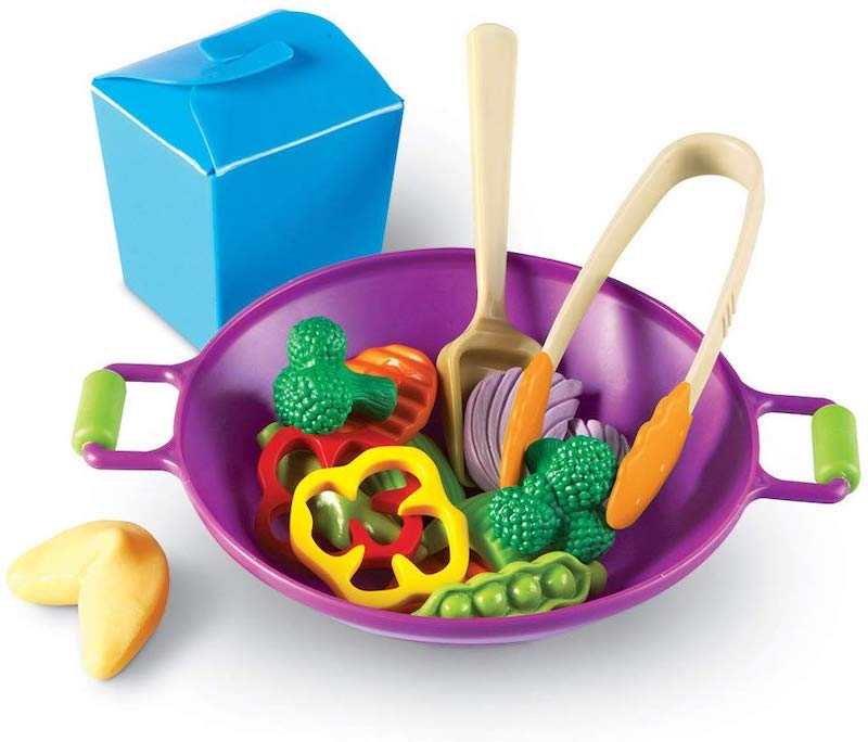Great toys for kids with special needs: This toy wok set helps develop fine motor skills.