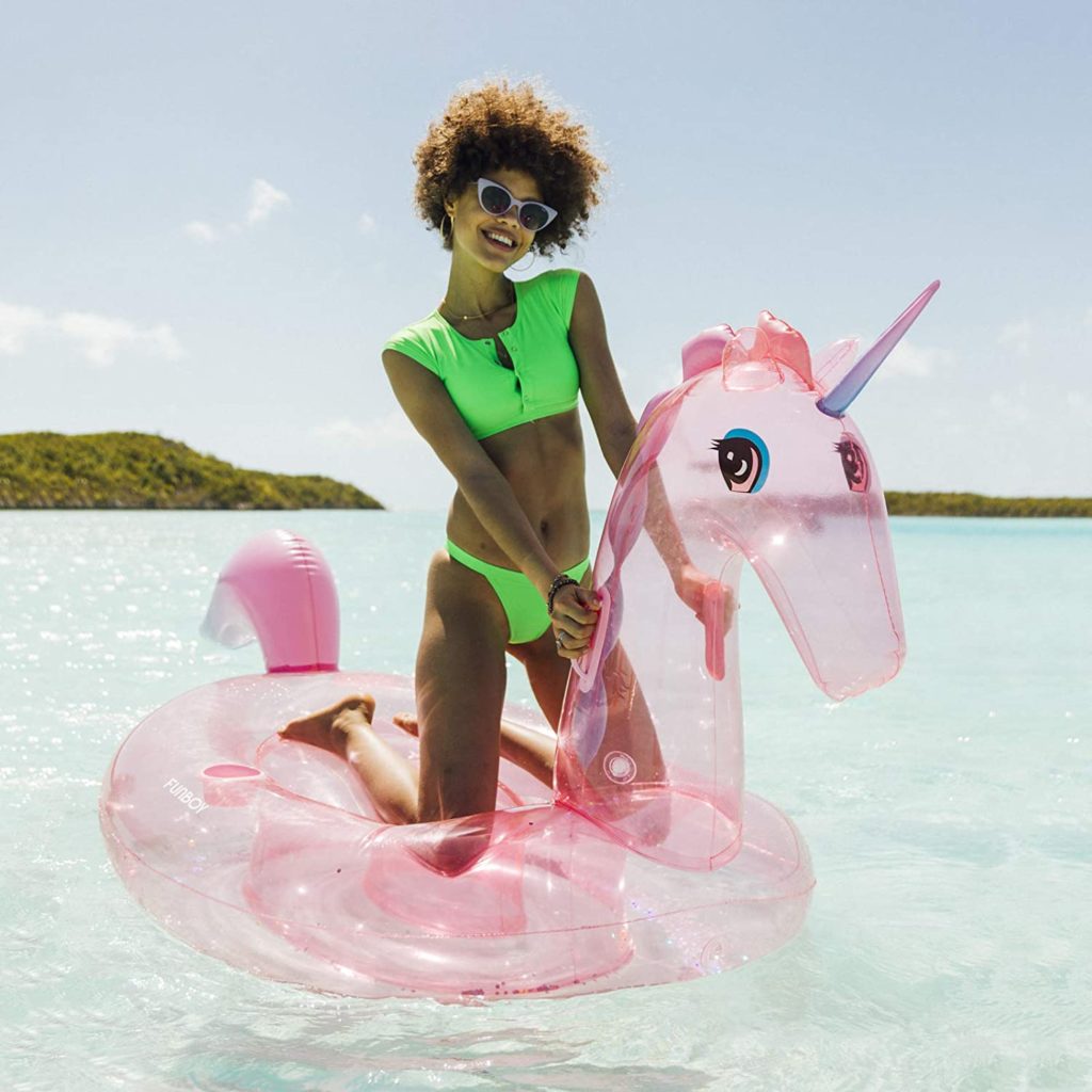 The new glitter unicorn "luxury float" from FUNBOY