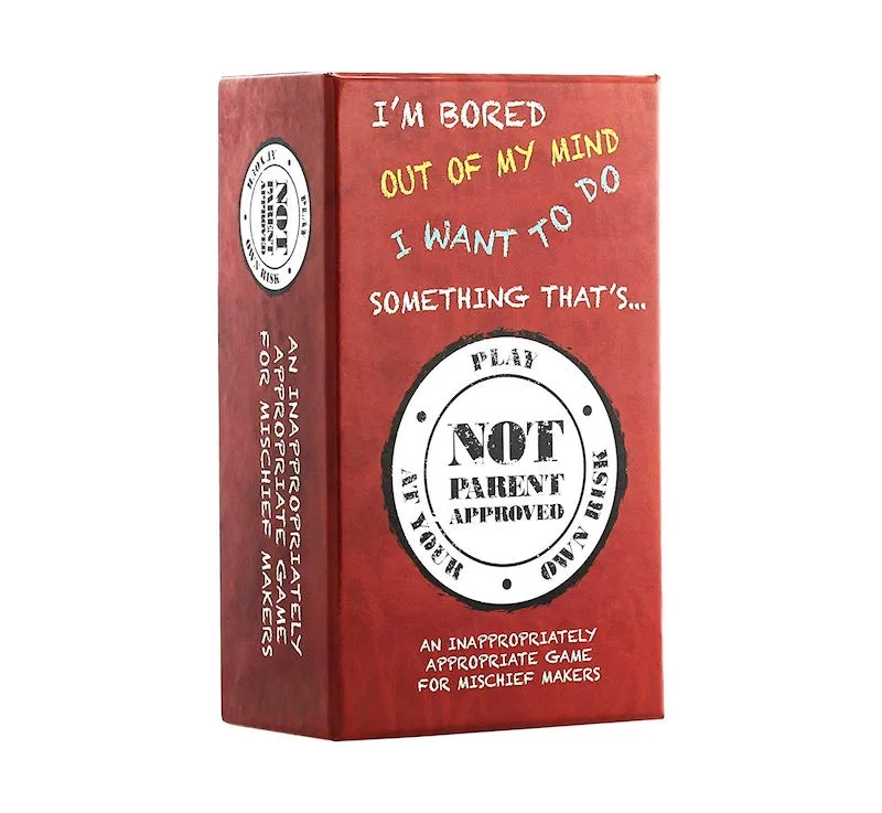 Valentine's Day gift ideas for boys: Not Parent Approved card game