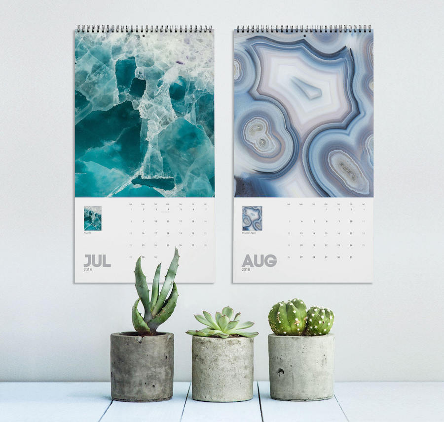 2018 Calendars: Mineral Rocks Calendar by Mark Windom at Macrografiks