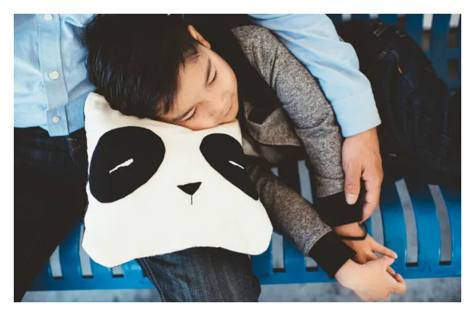 We love these Nomad Travel Blankets from EllieFunday, especially Marco the Panda, shown here.