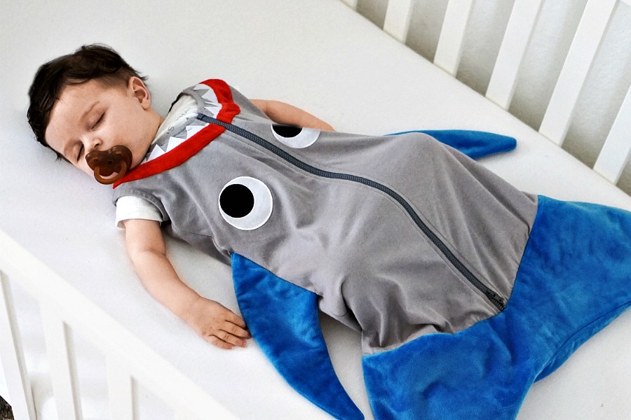 Shark baby sleep sacks by Blankie Tails | Cool Mom Picks