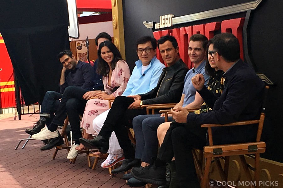 LEGO NINJAGO Movie cast: Kumail Nanjiami, Zach Woods, Olivia Munn, Jackie Chan, Justin Theroux, Dave Franco, Abbi Jacobson, Fred Armisen | © Cool Mom Picks