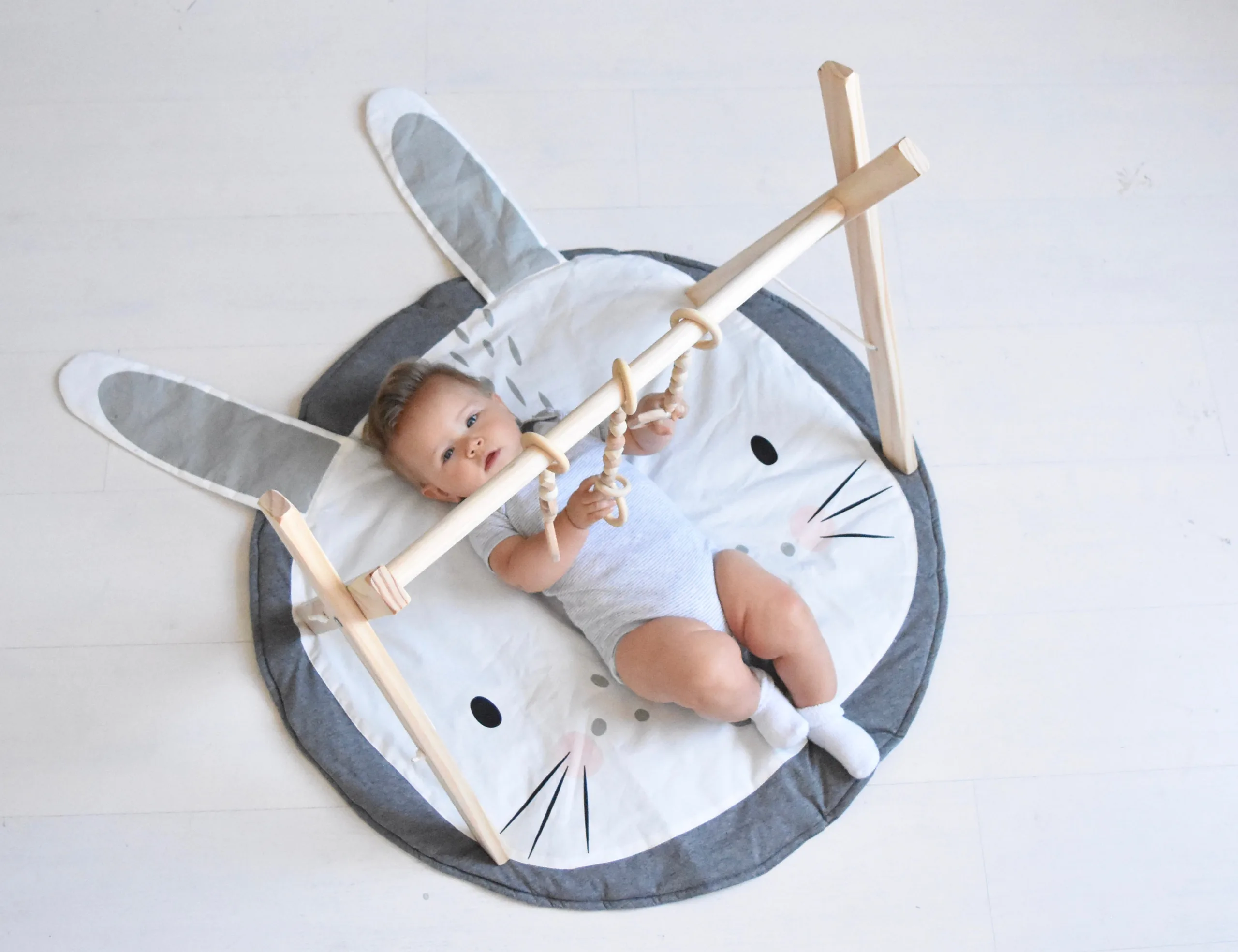 Best baby shower gifts under $50: Handmade rabbit play mat