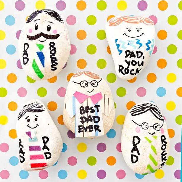 Create your own Father's Day paperweights with this craft from Hello Wonderful
