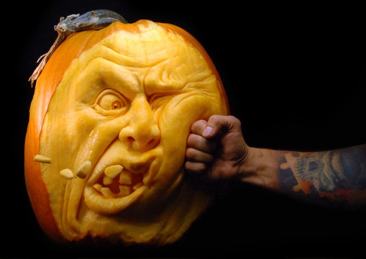 Creepiest Halloween pumpkins: Ray Villafane Punch Drunk Pumpkin | Fresh Pics