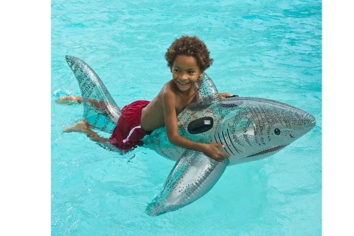 Shark Week: Totally Jawsome shark pool float for kids