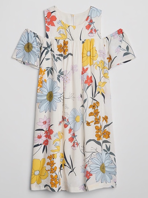 Versatile Spring dresses for kids: Floral cold-shoulder dress at The Gap