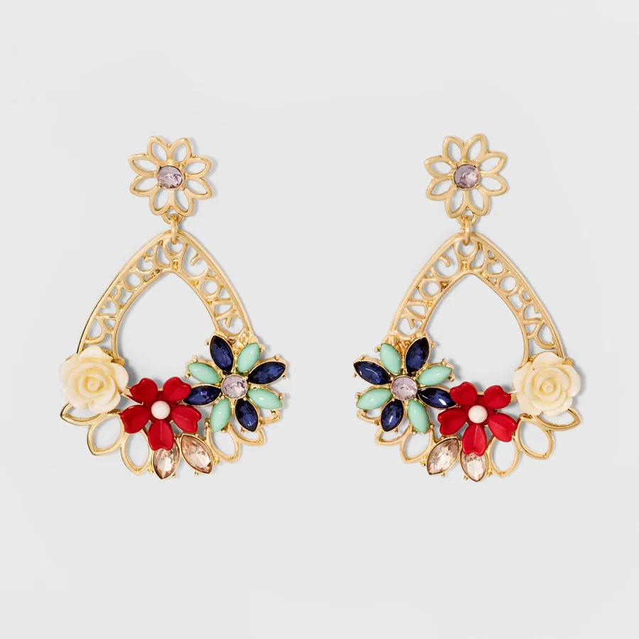 SUGARFIX by BaubleBar at Target: Mixed Media Floral Drop Earrings