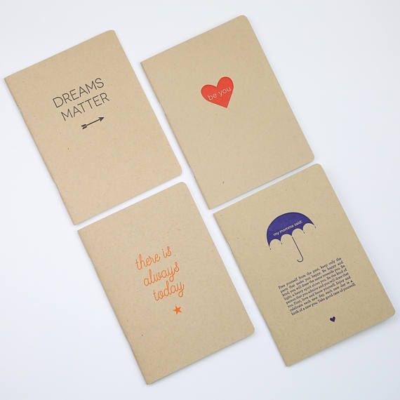 Letterpress notebooks from GoodsthatMatter help support low-income youth through the I Have a Dream Foundation | Mother's Day gifts that give back