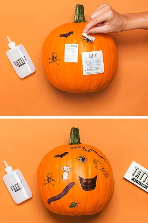 No-carve pumpkins for Halloween: Thumbprint no-carve pumpkin