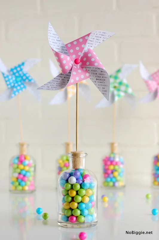 Free Easter printables: Paper pinwheel printables by No Biggie