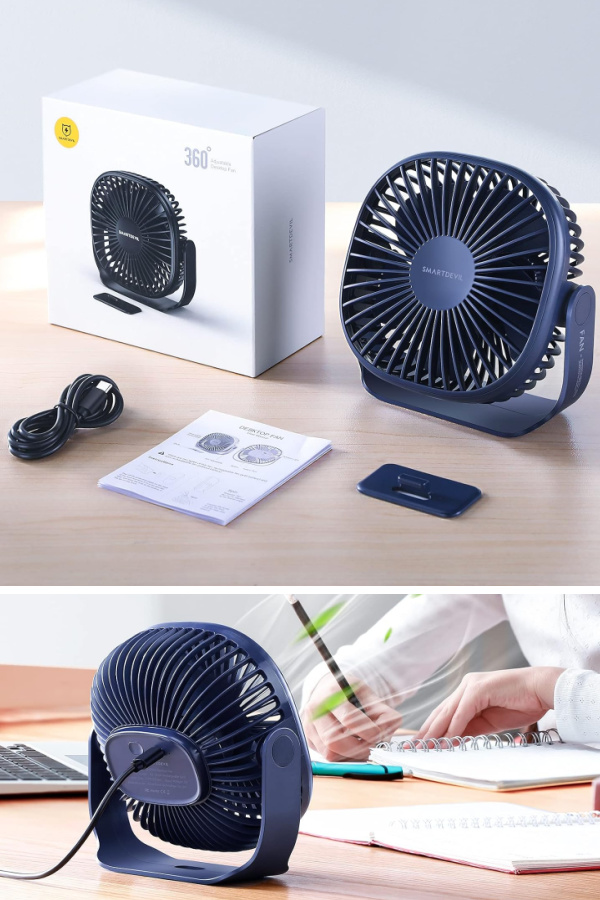 Portable USB charge fan on sale at Amazon