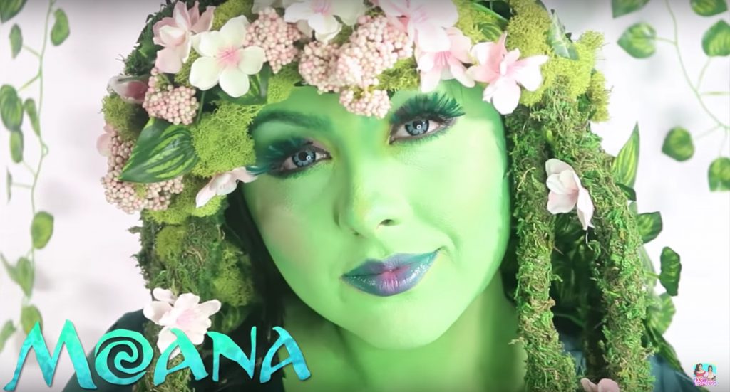 Moana Goddess Te fit face paint video  tutorial by Princess Makeup and Toy