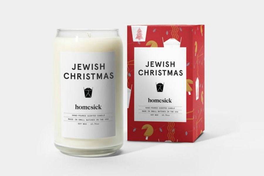 Jewish Christmas candles smell like popcorn followed by Chinese food!