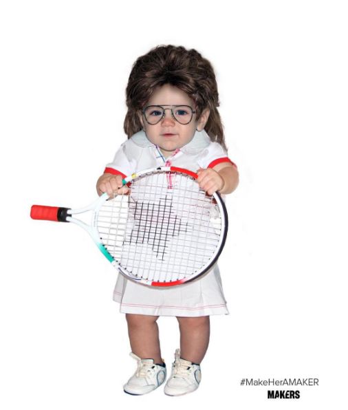 Empowering girl Halloween costumes based on real life heroes: Billie Jean King via MAKERS Women
