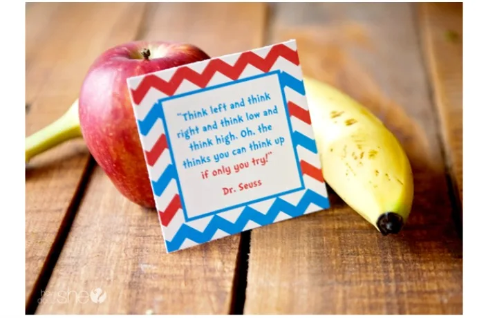 Free printable set of Dr. Seuss lunch box notes by Chickabug