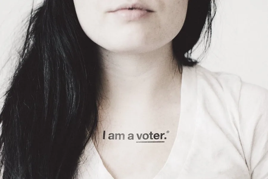 These political tattoos at Tattly get out the vote.