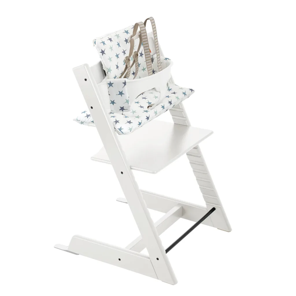 4-piece complete Tripp Trapp high chair set from Stoke: The best luxury baby gifts and shower splurges