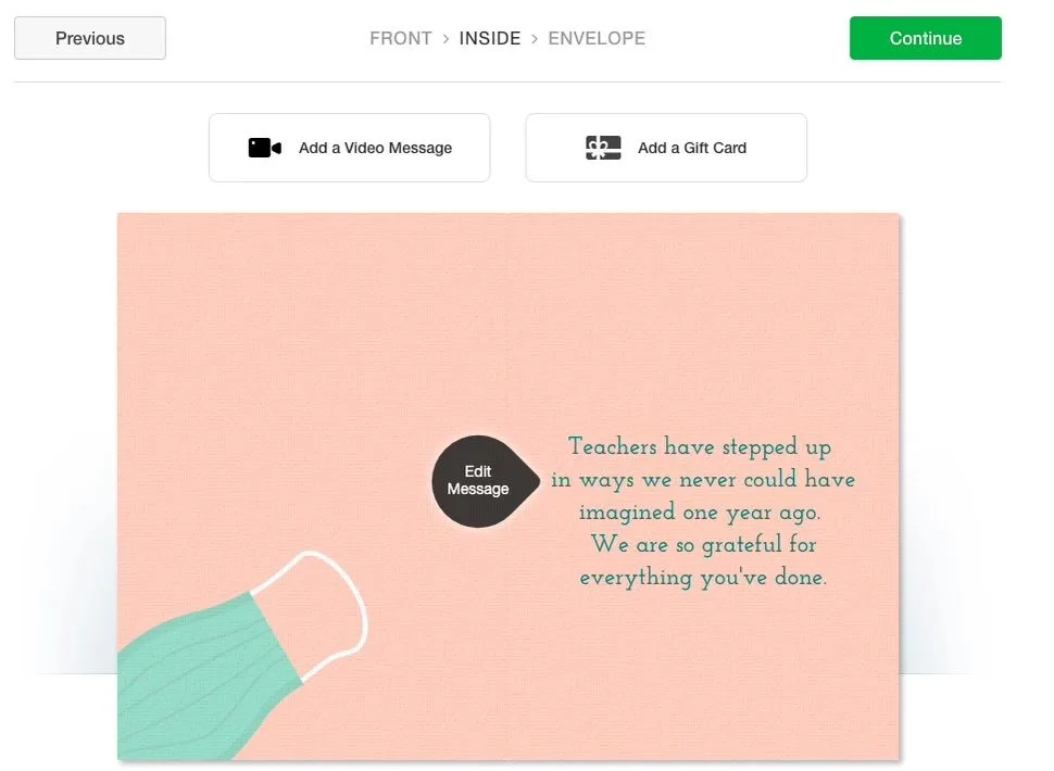 Record a personal video message for teacher with Punchbowl's Digital cards for Teacher Appreciation Week