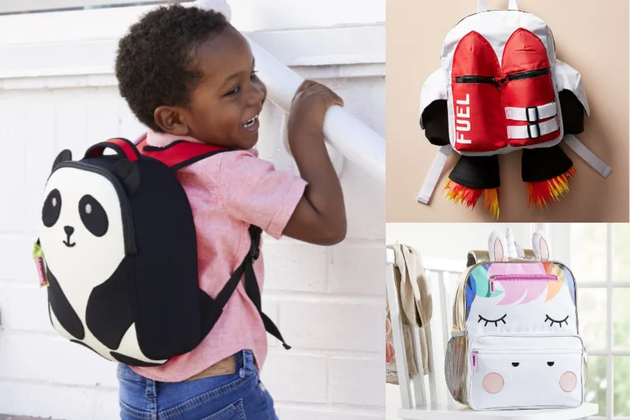 Coolest backpacks for preschool + Kindergarten: Rainbow Unicorn Backpack from Crate Kids