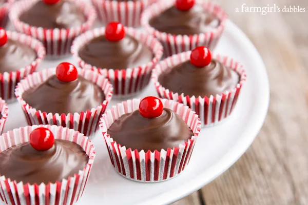 Chocolate Cherry Candy Cups for Valentine's Day
