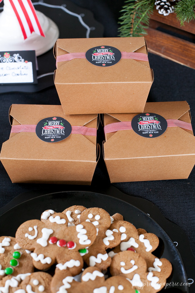 Random acts of kindness with the kids: Delivering cookies to your local first responders. | Printable Christmas cookie labels via Frog Prince Paperie