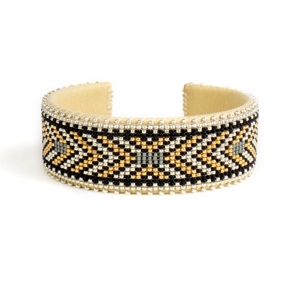 Etkie Native American glass beaded cuffs help support artists on New Mexico reservations to provide wages and preserve cultural traditions