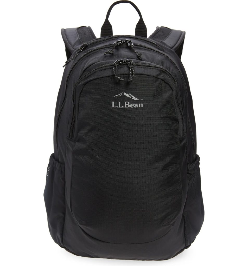 Cool backpacks for teens: all-black Comfort Carry bag by LL Bean