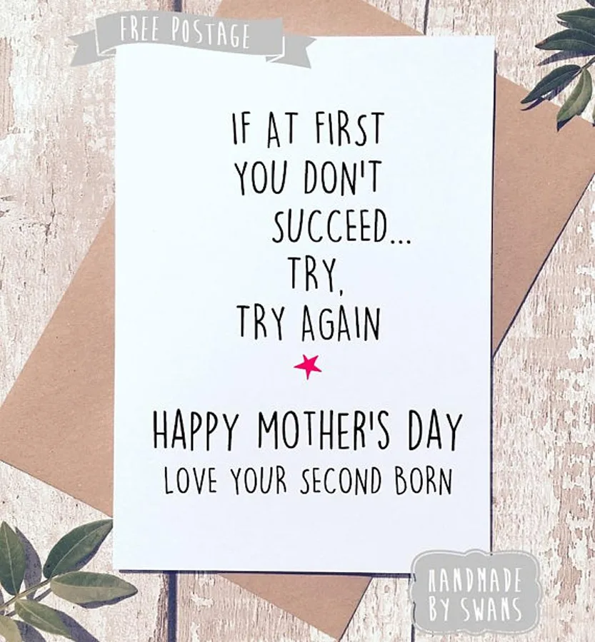 Funny Mother's Day Cards: Siblings Card