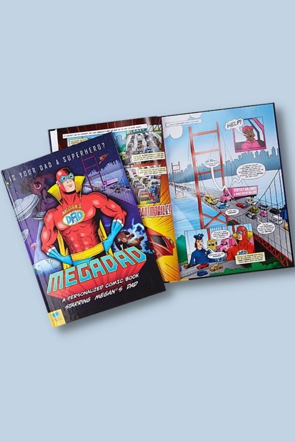 This personalized comic book at Uncommon Goods makes a great unique gift for Father's Day