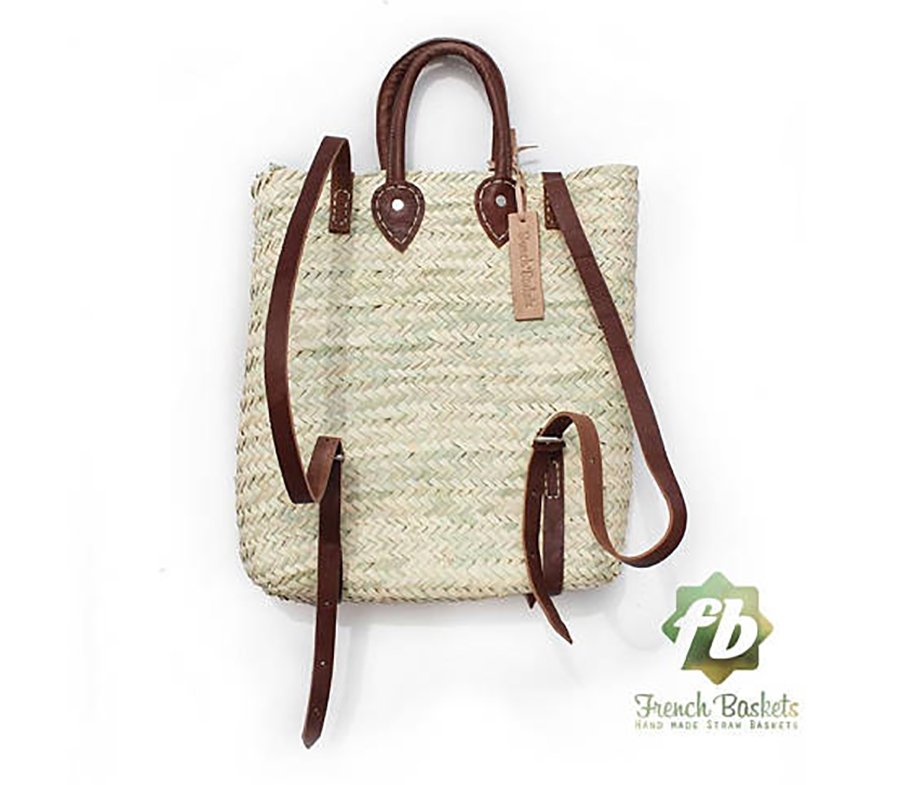 Summer Beach Totes Under $50: Moroccan Basket Backpack from French Baskets on Etsy