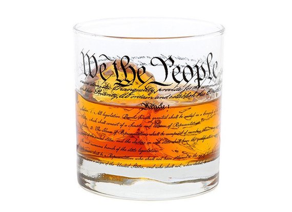 Cool affordable gifts under $15: US Constitution rocks glass