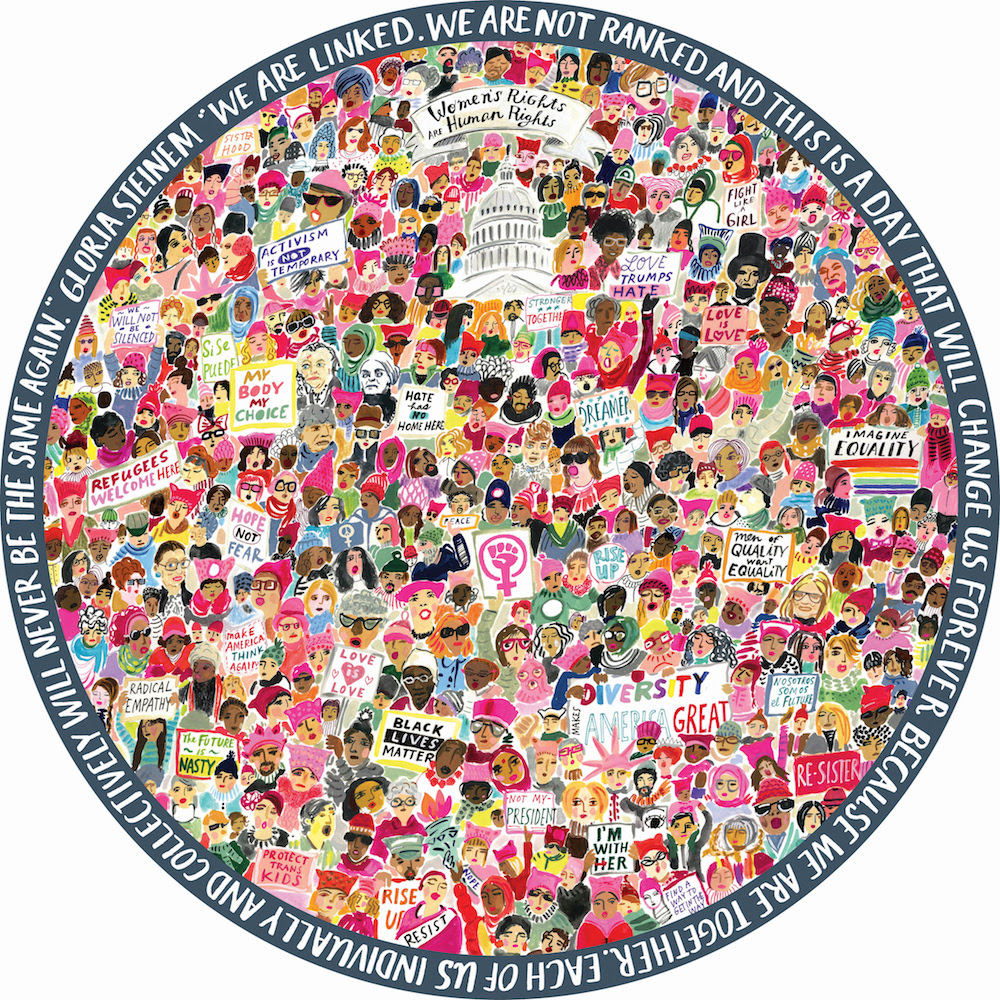 The 500-piece WOMEN MARCH! puzzle from eeBoo. We love this! | CoolMomPicks.com