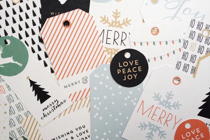 Never run out of holiday gift tags with these free printables