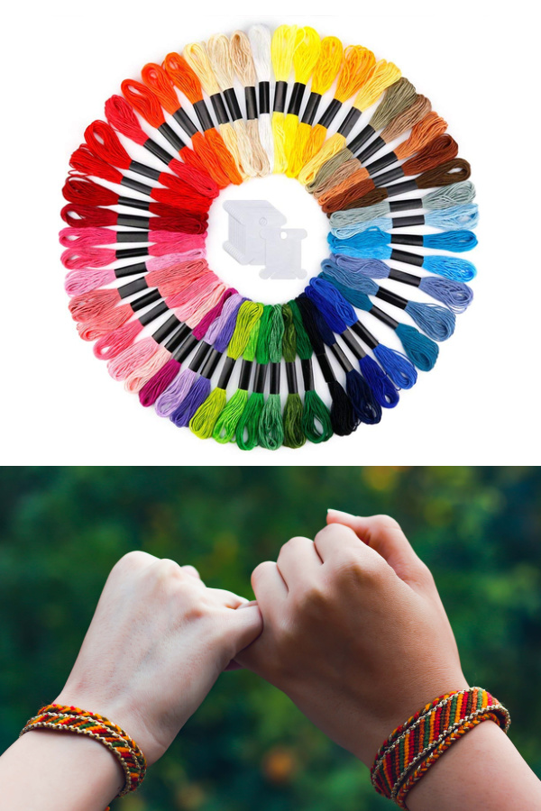 camp care package ideas for older kids: embroidery floss for friendship bracelets. This one is under $10!