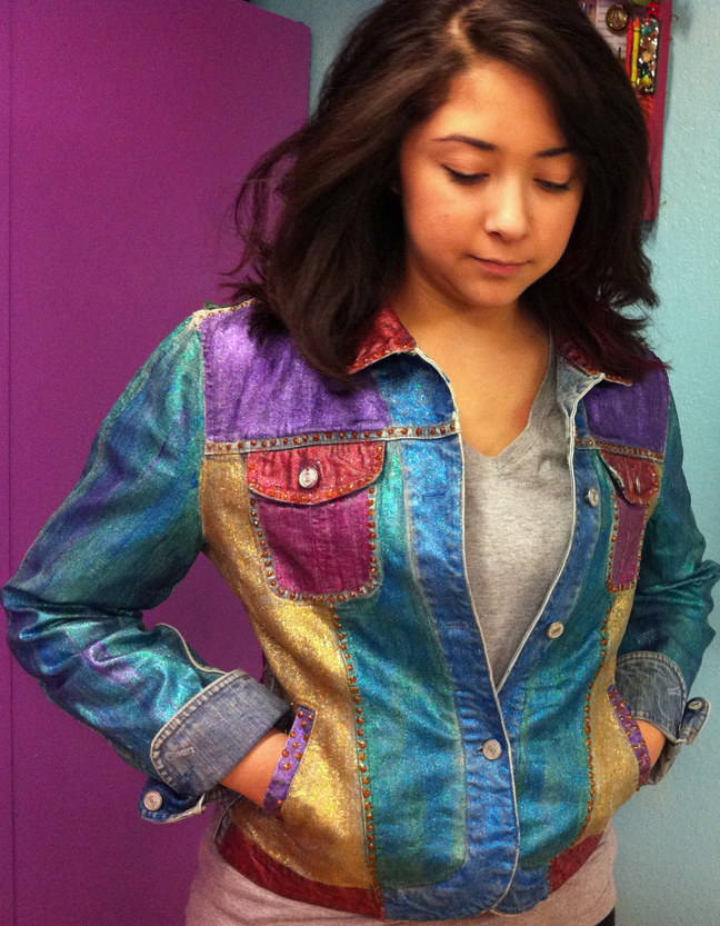 DIY customized denim jackets: Glitter Jacket by Maya in the Moment