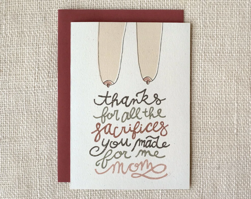 Funny Mother's Day cards: Mother's Day sacrifice