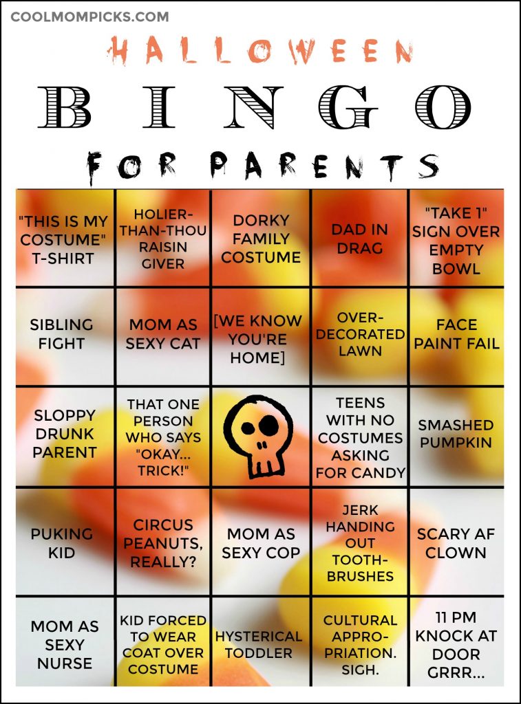 Free printable Halloween Bingo card for parents. Enjoy! | mompicksprod.wpengine.com
