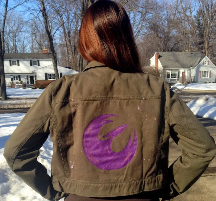 DIY customized denim jackets: Star Wars Rebels Jacket by Geek with Curves