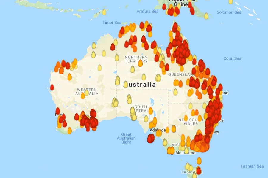 Current Australian fire map: How to help