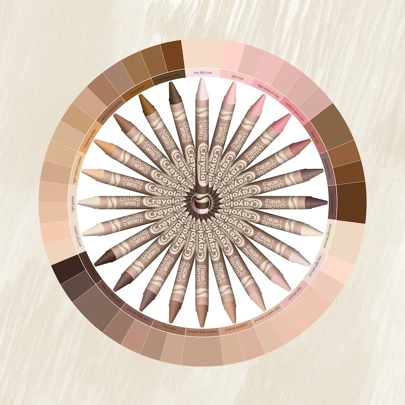 Crayola launches an entire crayon box of skin tones with their new Colors of the World crayons
