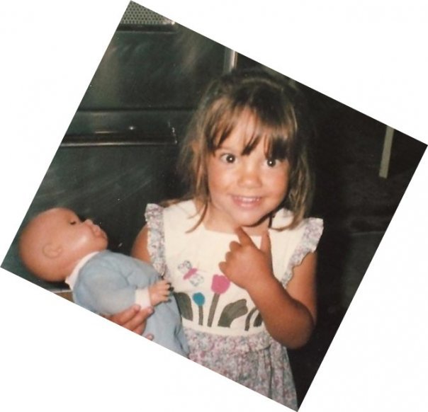 The benefits of baby dolls for kids | Here's Liza M with her Corolle baby doll a few decades ago!