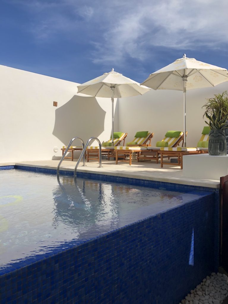 The private pool in the Pineapple Villa at the Nickelodeon Resort Punta Cana